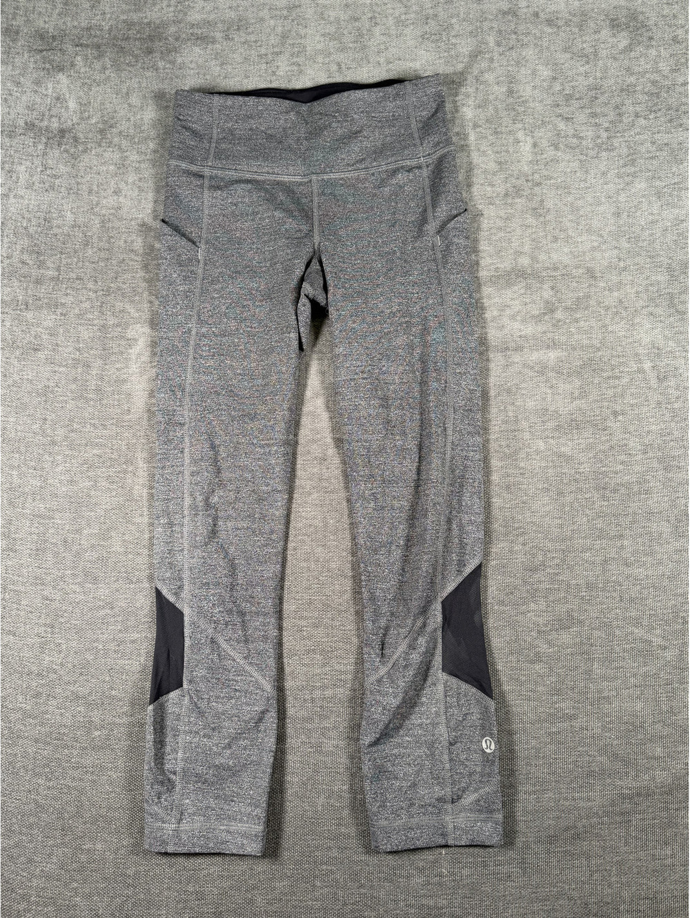 Lululemon Pace Rival Crop Leggings Heathered Grey, Size 2